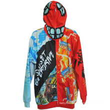 Super Man Design Sport Style Hoodie with Color Printed (H0001)